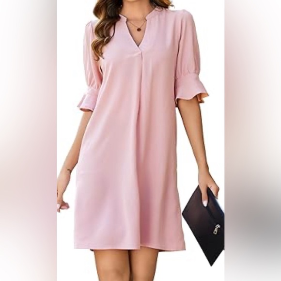 Elegant Pink Women's Dress Medium - Picture 1 of 9